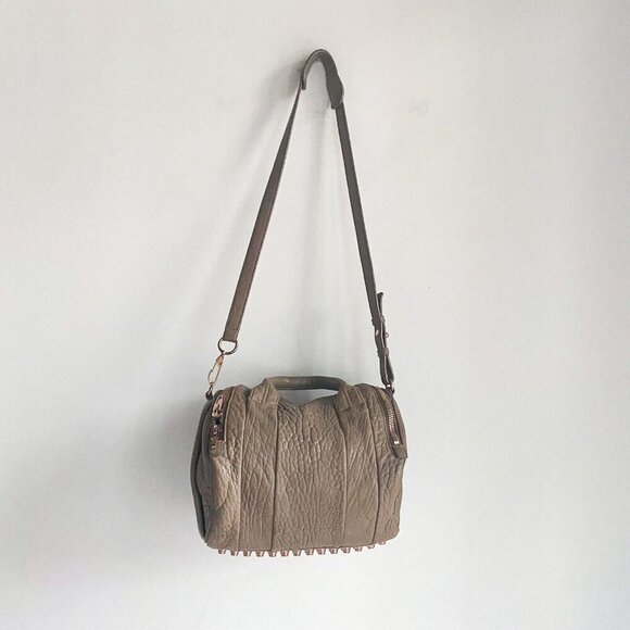 Alexander  Wang Pebbled Lambskin Small Rockie Latte Rose Gold Hardware Bag - Picture 7 of 15
